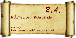 Röszler Adelinda névjegykártya